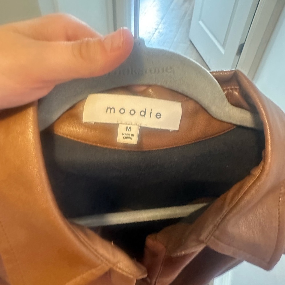 faux leather brown dress